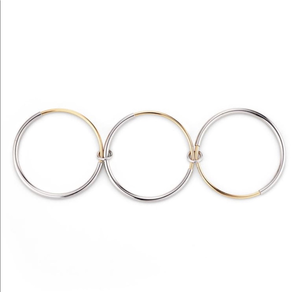 Jenny Bird Gold and Silver Lola Bangles - Picture 2 of 3